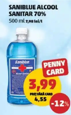 Penny SANIBLUE ALCOOL SANITAR 70% Ofertă