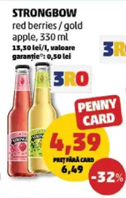 Penny STRONGBOW red berries / gold apple, 330 ml Ofertă