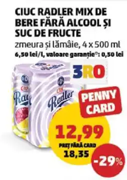 Penny CIUC Radler Mix de Bere Fără Alcool și Suc de Fructe Ofertă