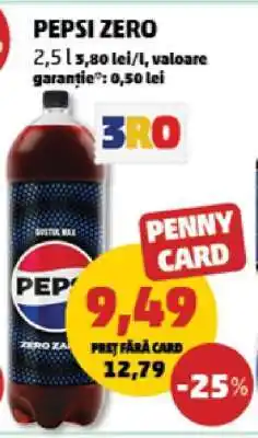 Penny Pepsi Zero Ofertă