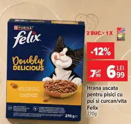 Carrefour Hrana uscata pentru pisici cu pui si curcan/vita Felix Ofertă