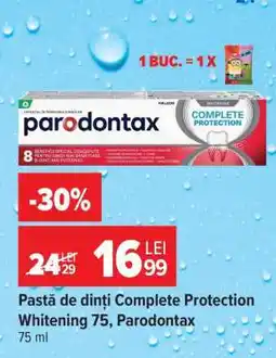 Carrefour Pastă de dinți Complete Protection Whitening 75, Parodontax Ofertă