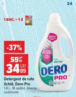 Carrefour Detergent de rufe lichid, Dero Pro Ofertă