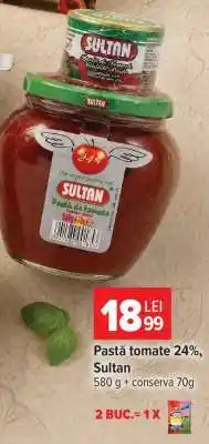 Carrefour Pastă tomate 24%, Sultan Ofertă