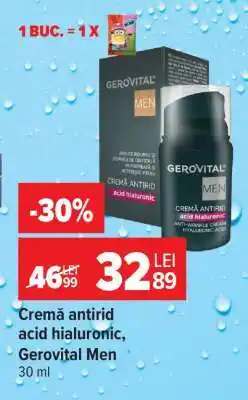 Carrefour Cremă antirid acid hialuronic, Gerovital Men Ofertă