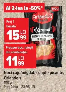 Carrefour Nuci caju/migdale, coapte picante, Orlando's Ofertă