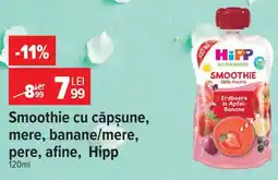 Carrefour Smoothie cu căpșune, mere, banane/mere, pere, afine, Hipp Ofertă