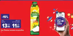 Carrefour Suc Pfanner ananas-cocos/afine 1L Ofertă