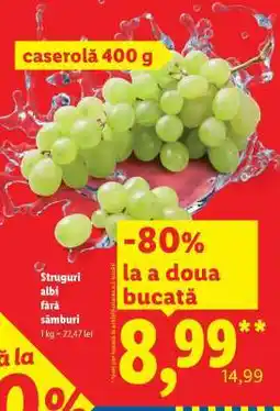 Lidl Struguri albi fără sâmburi Ofertă