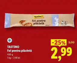 Lidl Tastino Foi pentru plăcintă Ofertă