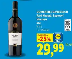 Lidl Domeniile Davidescu Rară Neagră Saperavi Ofertă