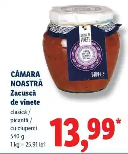 Lidl Cămara Noastră Zacuscă de vinete Ofertă