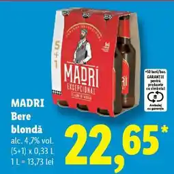 Lidl MADRI Bere blondă Ofertă