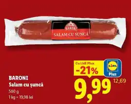 Lidl BARONI Salam cu șuncă Ofertă