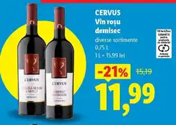 Lidl CERVUS Vin roșu demisec Ofertă