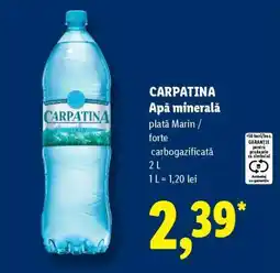 Lidl CARPATINA Apă minerală Ofertă