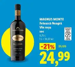 Lidl Magnus Monte Fetească Neagră Vin roșu sec Ofertă