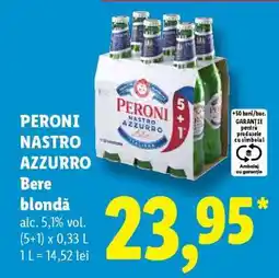 Lidl PERONI NASTRO AZZURRO Bere blondă Ofertă