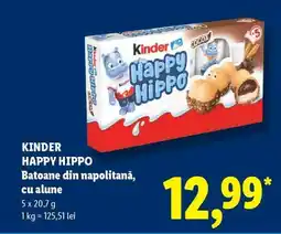 Lidl Kinder Happy Hippo Ofertă