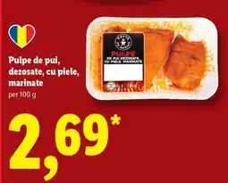 Lidl Pulpe de pui, dezosate, cu piele, marinate Ofertă