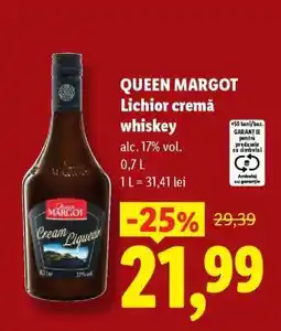 Lidl QUEEN MARGOT Lichior cremă whiskey Ofertă