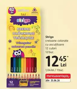 DM Strigo creioane colorate cu ascuțitoare Ofertă