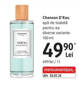 DM Chanson D'Eau apa de toaleta pentru ea Ofertă