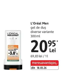 DM L'Oréal Men gel de duș Ofertă