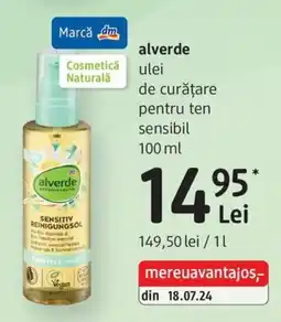 DM alverde ulei de curățare pentru ten sensibil Ofertă