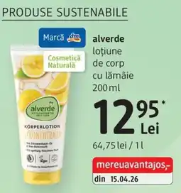DM alverde loțiune de corp cu lămâie Ofertă