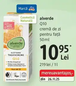 DM Alverde q10 cremă de zi pentru față Ofertă