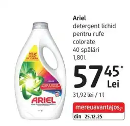 DM Ariel detergent lichid pentru rufe colorate Ofertă