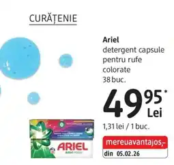 DM Ariel detergent capsule pentru rufe colorate Ofertă