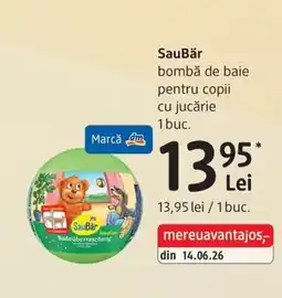 DM Saubär bombă de baie pentru copii cu jucărie Ofertă