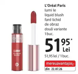 DM L'Oréal Paris lumi le liquid blush Ofertă