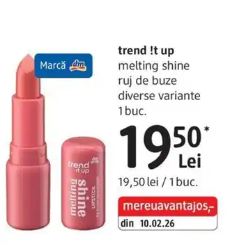 DM trend it up melting shine ruj de buze Ofertă