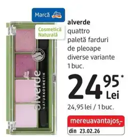 DM Alverde quattro paleta farduri de pleoape Ofertă