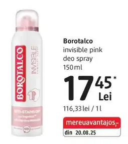 DM Borotalco invisible pink deo spray Ofertă