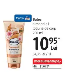 DM Balea almond oil loțiune de corp Ofertă