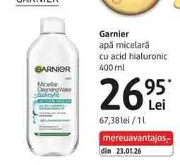 DM Garnier apă micelară cu acid hialuronic Ofertă