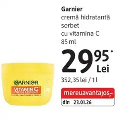 DM Garnier cremă hidratantă sorbet cu vitamina C Ofertă
