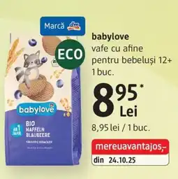 DM babylove vafe cu afine pentru bebeluși 12+ Ofertă