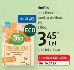 DM dmBio condimente pentru dovleac Ofertă