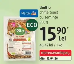 DM dmBio chifle toast cu semințe Ofertă