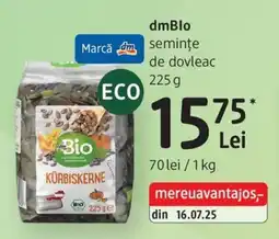 DM dmBio semințe de dovleac Ofertă