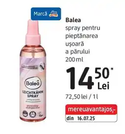 DM Balea spray pentru pieptănarea ușoară a părului Ofertă