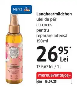 DM Langhaarmädchen ulei de păr cu cocos pentru reparare intensă Ofertă