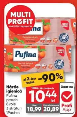 PROFI Pufina hârtie igienică peach Ofertă