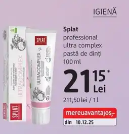 DM Splat professional ultra complex pastă de dinți Ofertă