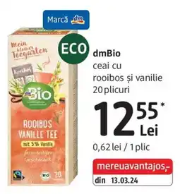 DM dmBio ceai cu rooibos și vanilie Ofertă